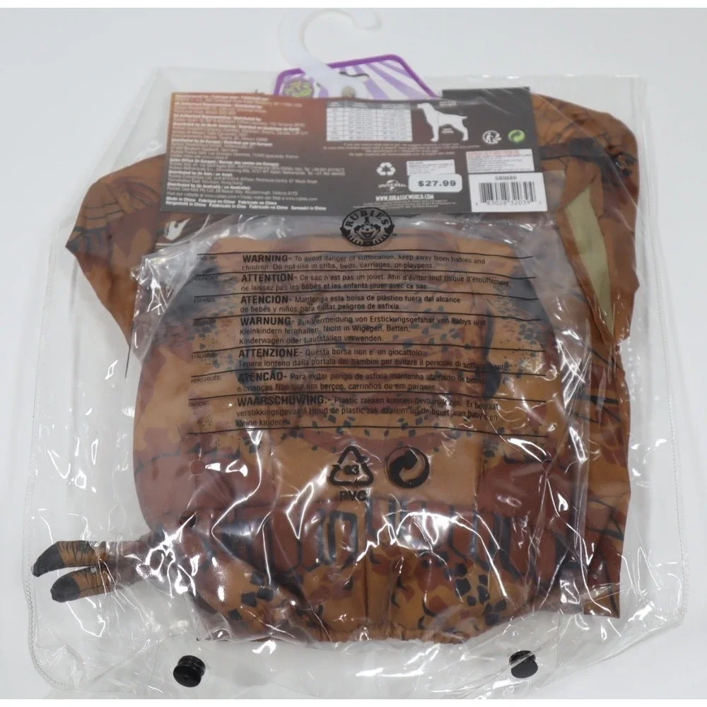 T-Rex Dog 2-pc. Costume -‎ Size XL - Brown